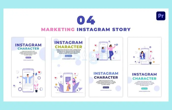 Eye Catching Instagram Marketing Vector Instagram Story